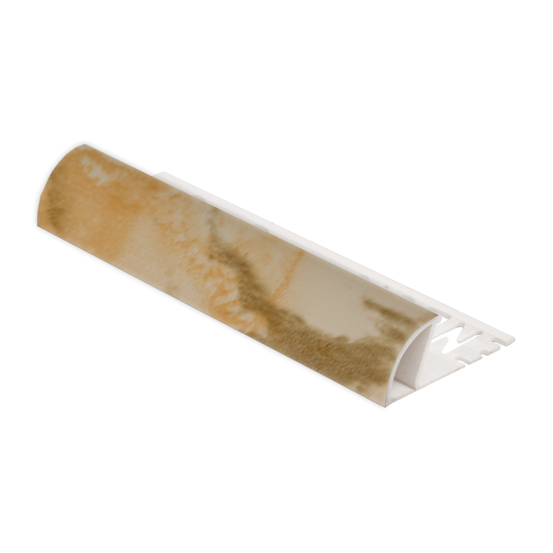 Round Edge Plastic Tile Trim Brown Marble ETR by Genesis Premium Tile